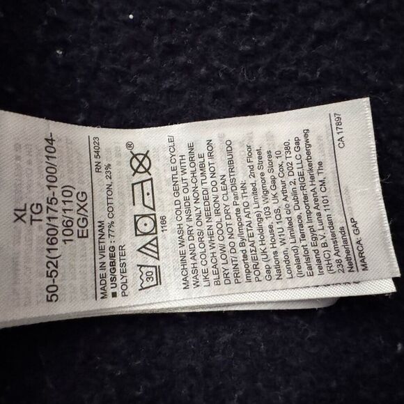 Gap New York Pioneer Club Size XL Navy Blue Spell Out Crewneck - Picture 4 of 5